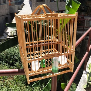 精品画眉鸟鸟笼竹方笼图片