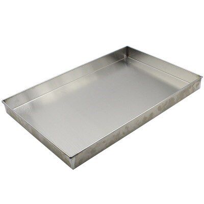 304不锈钢盘子深浅加厚特大长方形正方形平底盘商用大小非标定