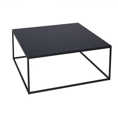 黑色正方形简约茶几图片