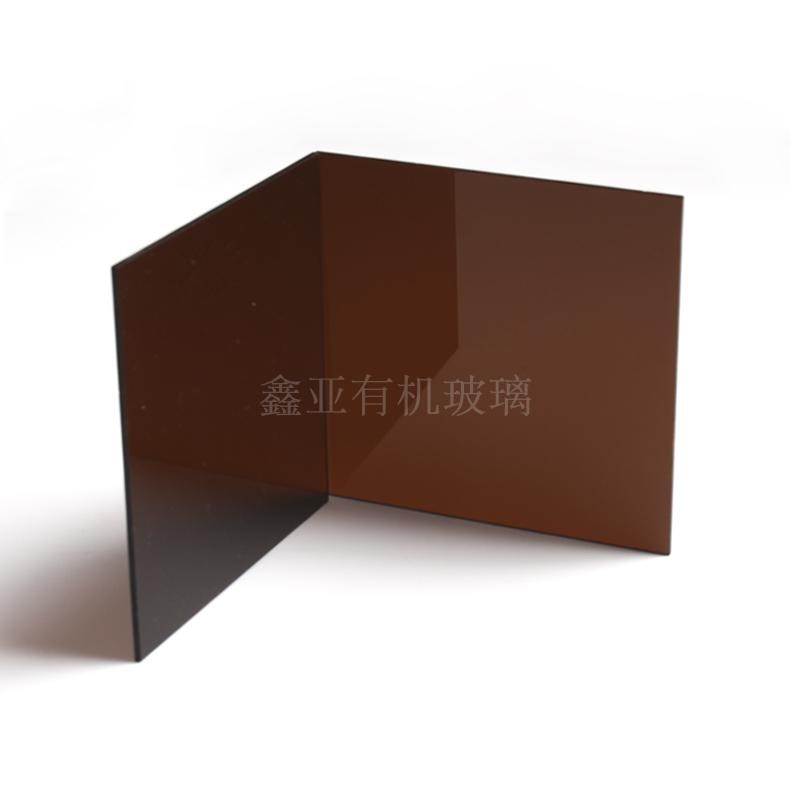 显示屏透明茶色黑光板透亚克力黑色245mm有机玻璃板定制切割