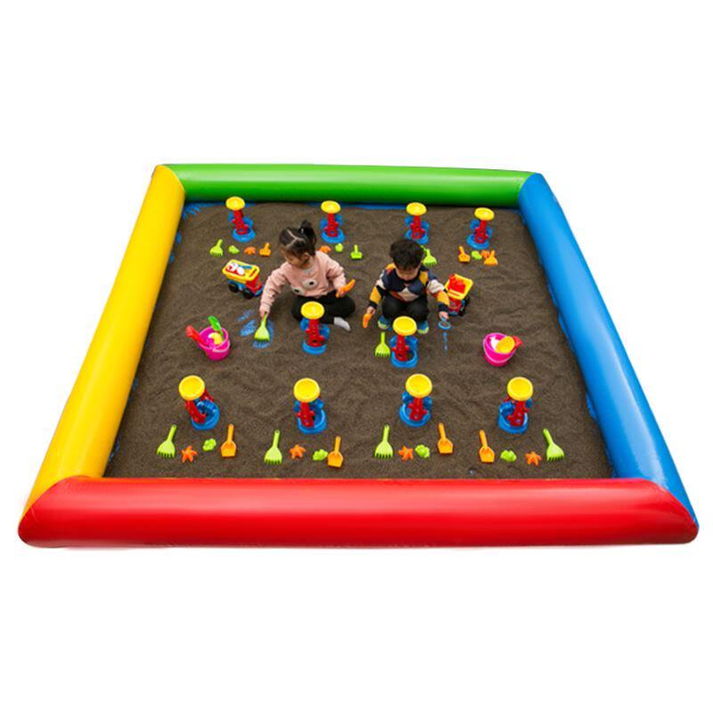 广场摆摊儿童娱乐项目沙池儿童大型加厚充气决明子彩石沙滩池大型