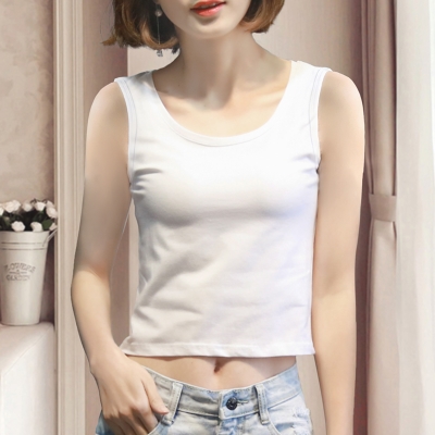 漏腰吊带背心图片