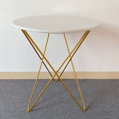 金色小圆桌子休闲茶几图片