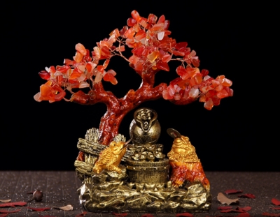 貔貅金蟾黄水晶招财树摇钱树吸金摆件客厅聚财镇宅工艺品开业礼品