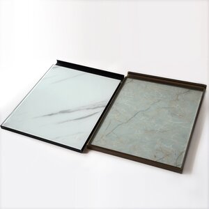 门定做隐形边框i3c钢化玻璃晶钢门订做厨房厨柜门板自装定制