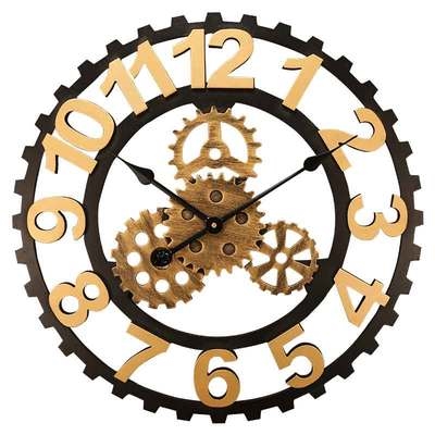 复古工业风钟表创意齿轮挂钟客厅轻奢时尚餐厅墙面装饰时钟挂墙