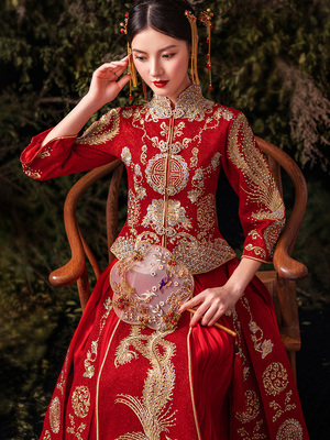 禾秀服新娘龙凤褂婚礼图片