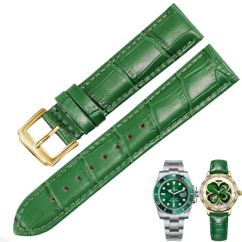 表带男女适配劳力士绿水鬼飞亚达jv唯路时施华洛世绿色手表带优惠券