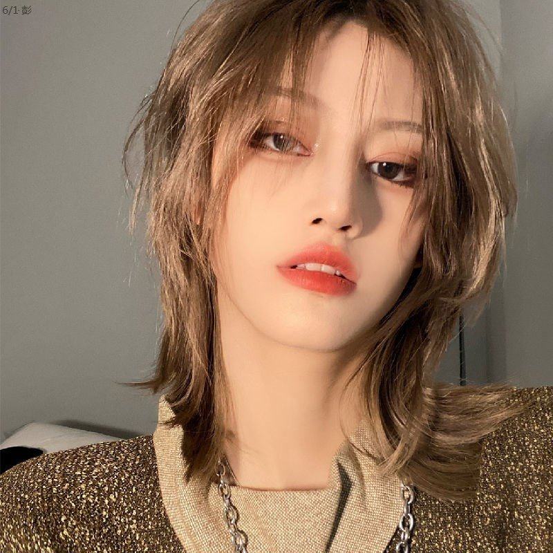 酷帅短发假发男鲻鱼头酷帅万用短直发时尚中性狼尾减龄帅气逼真表