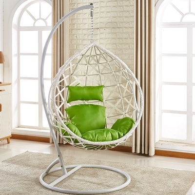 吊篮椅吊椅室内单人阳台吊摇椅可躺藤椅家庭吊倚学生吊椅座白色