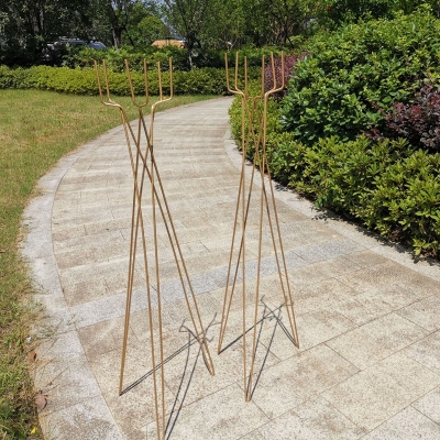 婚礼轻金属架铁装饰花篮艺创意庆典用支架架子三角奢花架花店开业