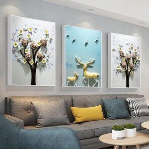 客厅沙发背景墙挂画3d立体艺术图片