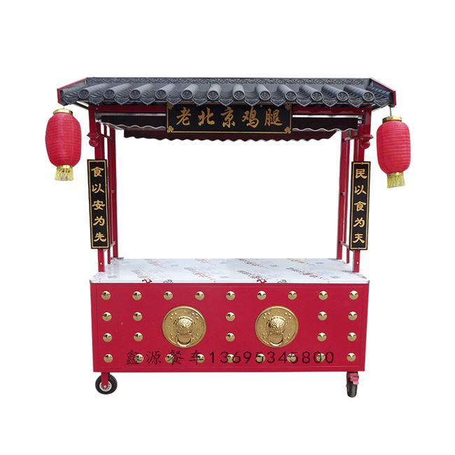 多功能仿古小吃餐车美食手推车摆摊早餐四轮车夜市景区商用流动车