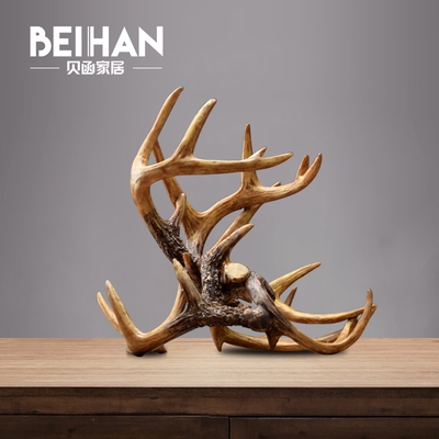 欧式个性鹿角红酒架工艺品摆设客厅餐桌酒柜创意酒瓶架装饰摆件