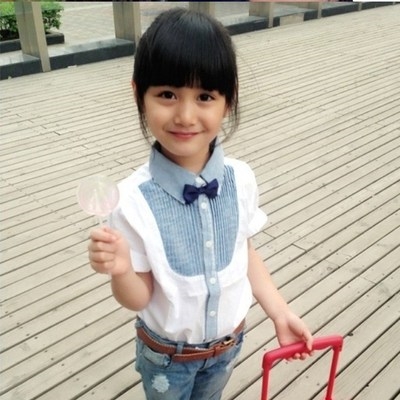 儿童齐刘海假发片图片