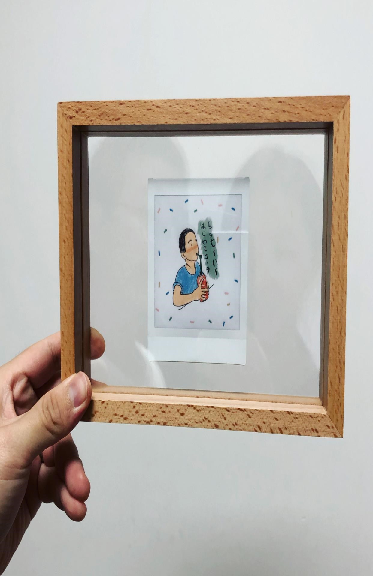 diy照片转手日系卡通绘定制笔画漫画头像台木质礼物相框照片简摆