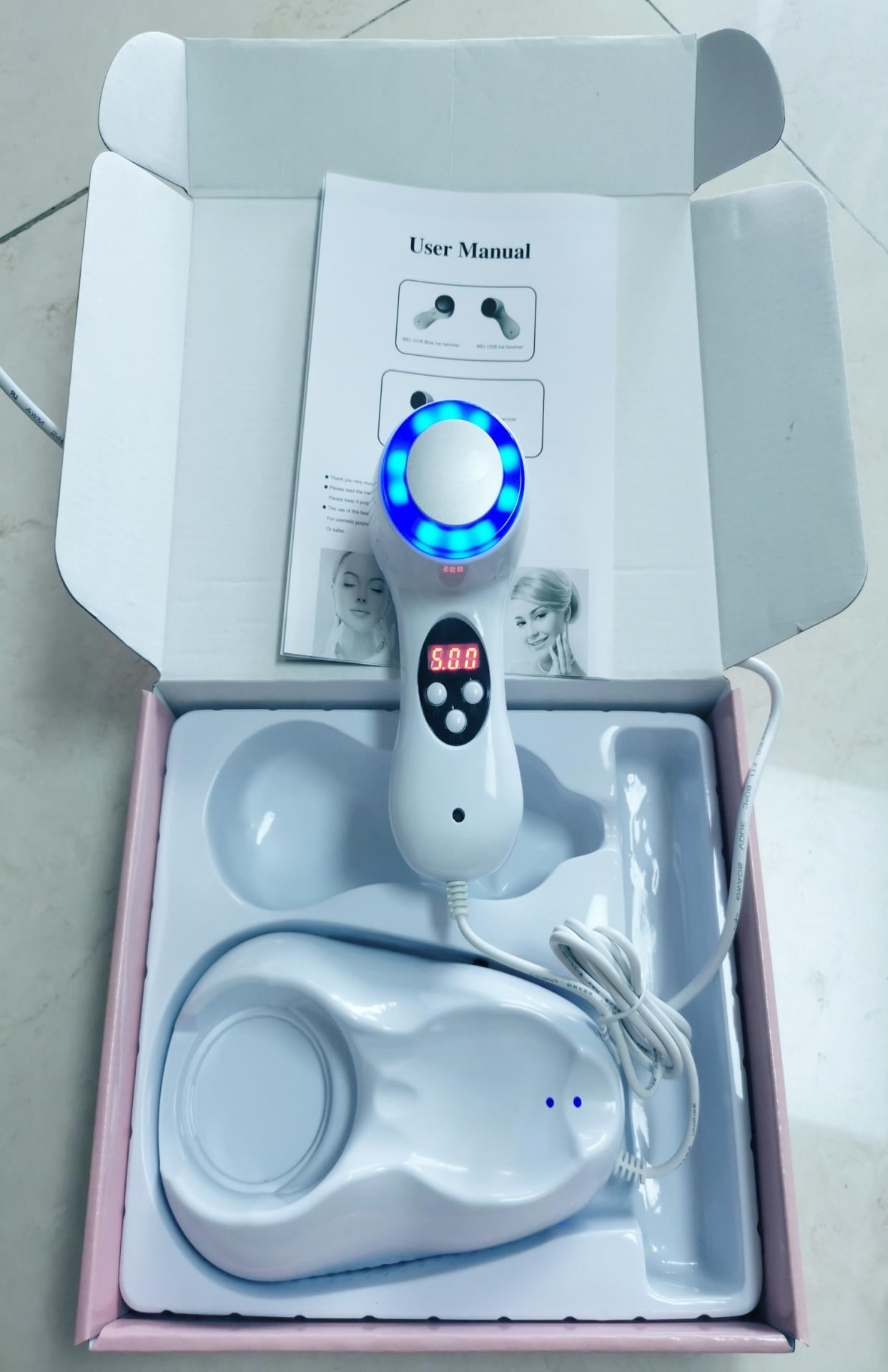 蓝光冰锤冷锤美容仪器冷光s美肤仪冷疗冰疗仪冰敷仪蓝光冷热锤冷