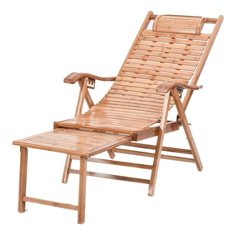 午休实木竹椅折叠躺椅凉椅逍遥休闲老人椅家用靠背椅子阳台沙滩椅