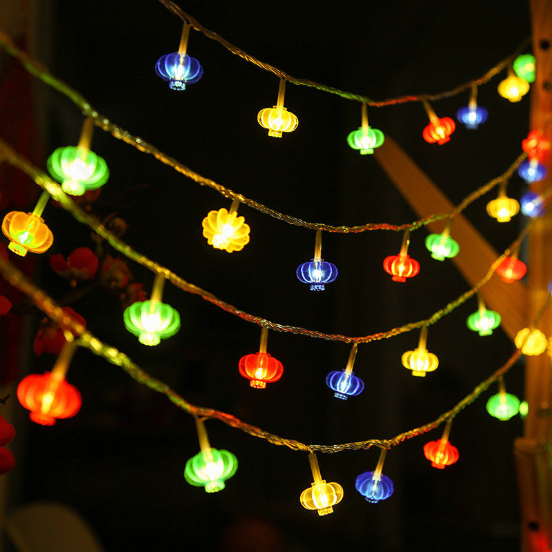 彩灯家用过年室外led小红灯笼串灯挂饰发光阳台新年彩灯春节户