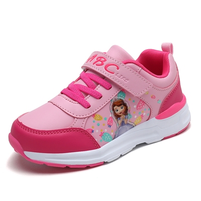 女童鞋儿童秋季新款皮面防水旅游鞋小女孩软底洋气防滑运动鞋5