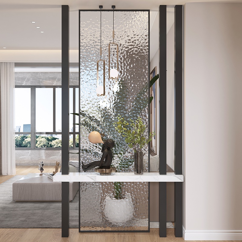 不锈钢长虹水立方玻璃隔断客厅玄关入户轻奢简约现代屏风卫生间