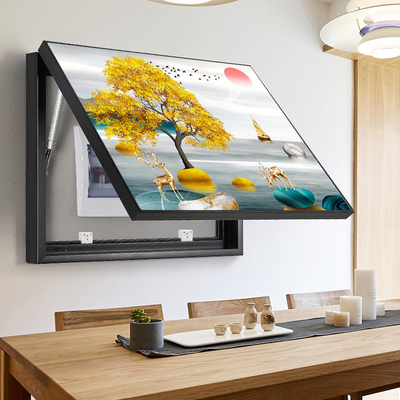 电表箱推拉式装饰画简约现代图片