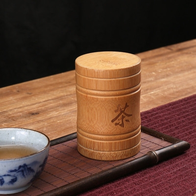 迷你竹子茶叶罐图片
