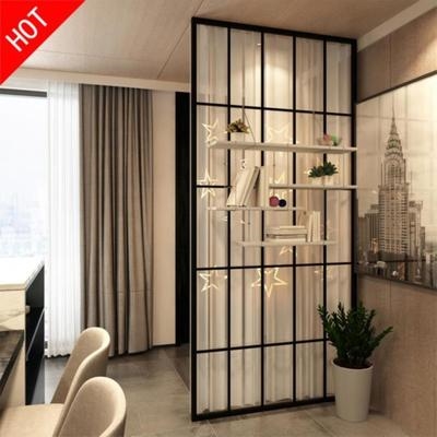 日系房间隔断墙餐饮店卧室可爱栅铁艺屏风轻奢分隔固定小公寓简.