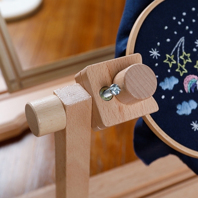 刺绣桌面绣架台式专业十字绣苏绣法绣家用固定q绷夹工具大号可调