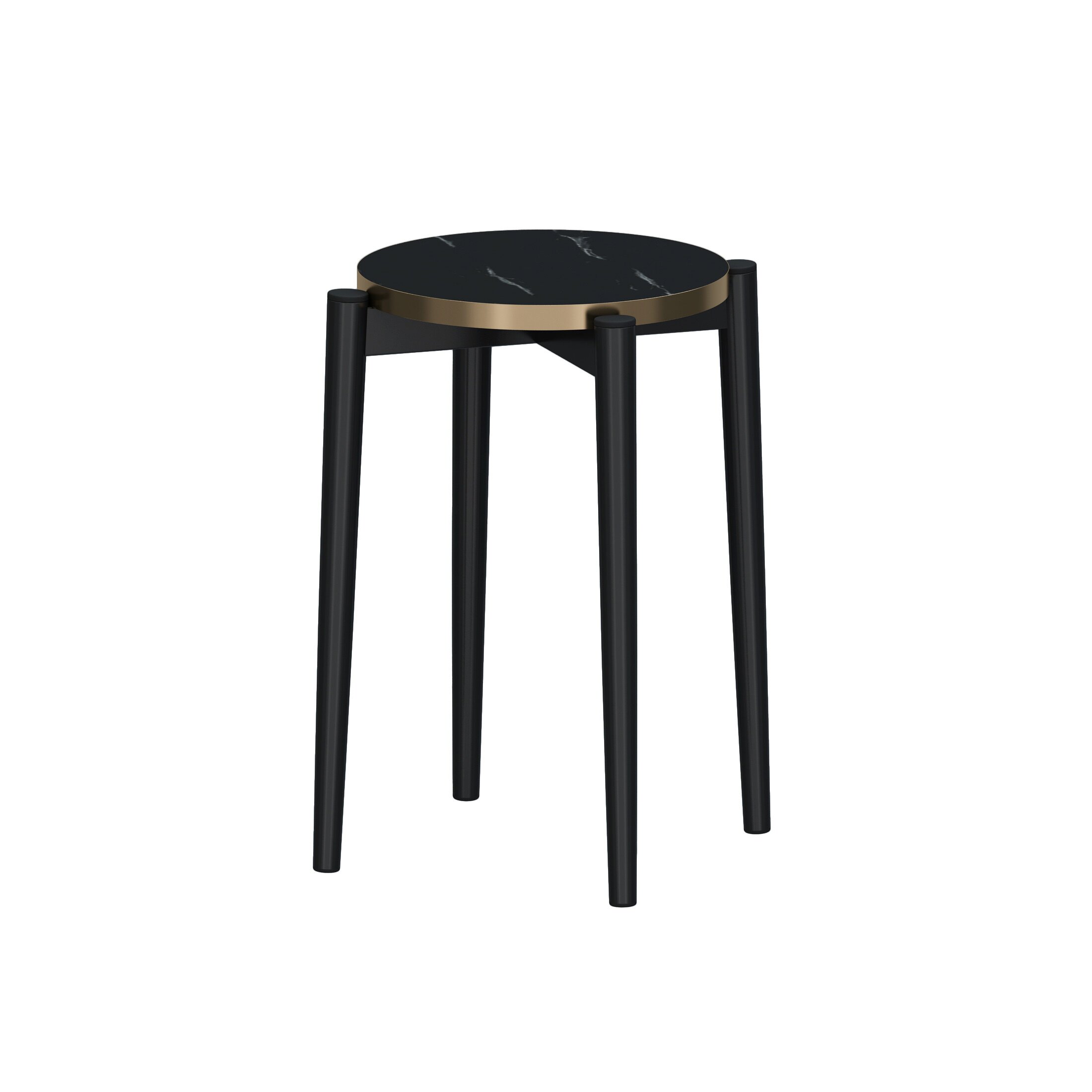 北欧铁艺圆凳家用轻奢懒人美甲矮凳网红小凳子创意可叠放板凳铁艺