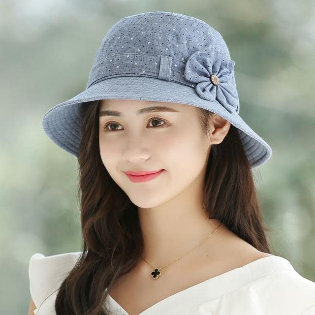 中老年人女式夏凉帽夏季薄款妈妈渔夫帽女大沿遮阳帽折叠防晒太阳