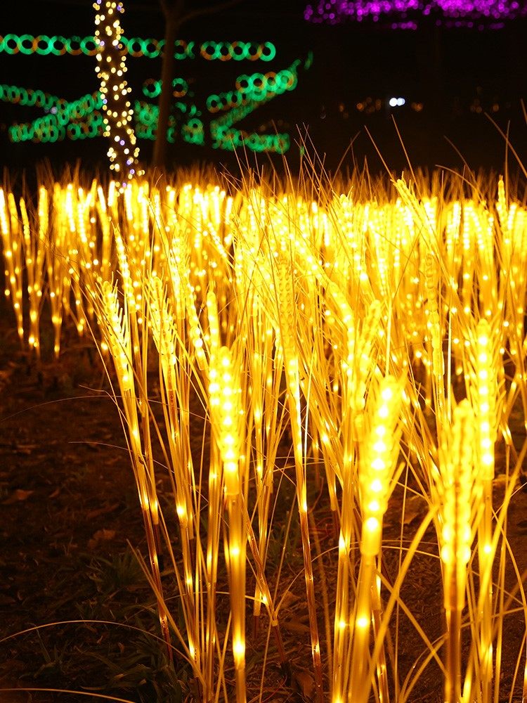 网红打卡布置麦穗灯露台花园拍照区网红灯氛围灯地插灯公园景点区