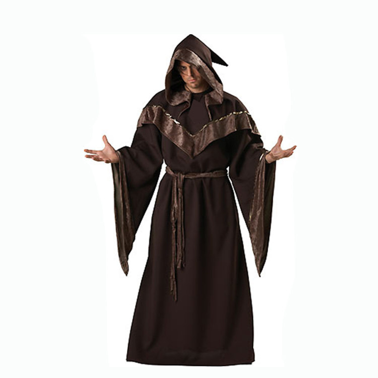 万圣节成人cos巫师服恶魔长袍魔法师服装男女化妆舞会表演装扮