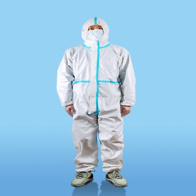 防护服连体带帽一次性可重复使用隔离衣服透气全身隔离工业防化服