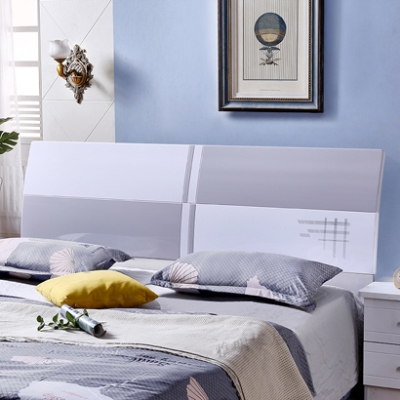 床头板烤漆简约现代床头韩式公主1.5/1.8米双人白色床t头靠背单买