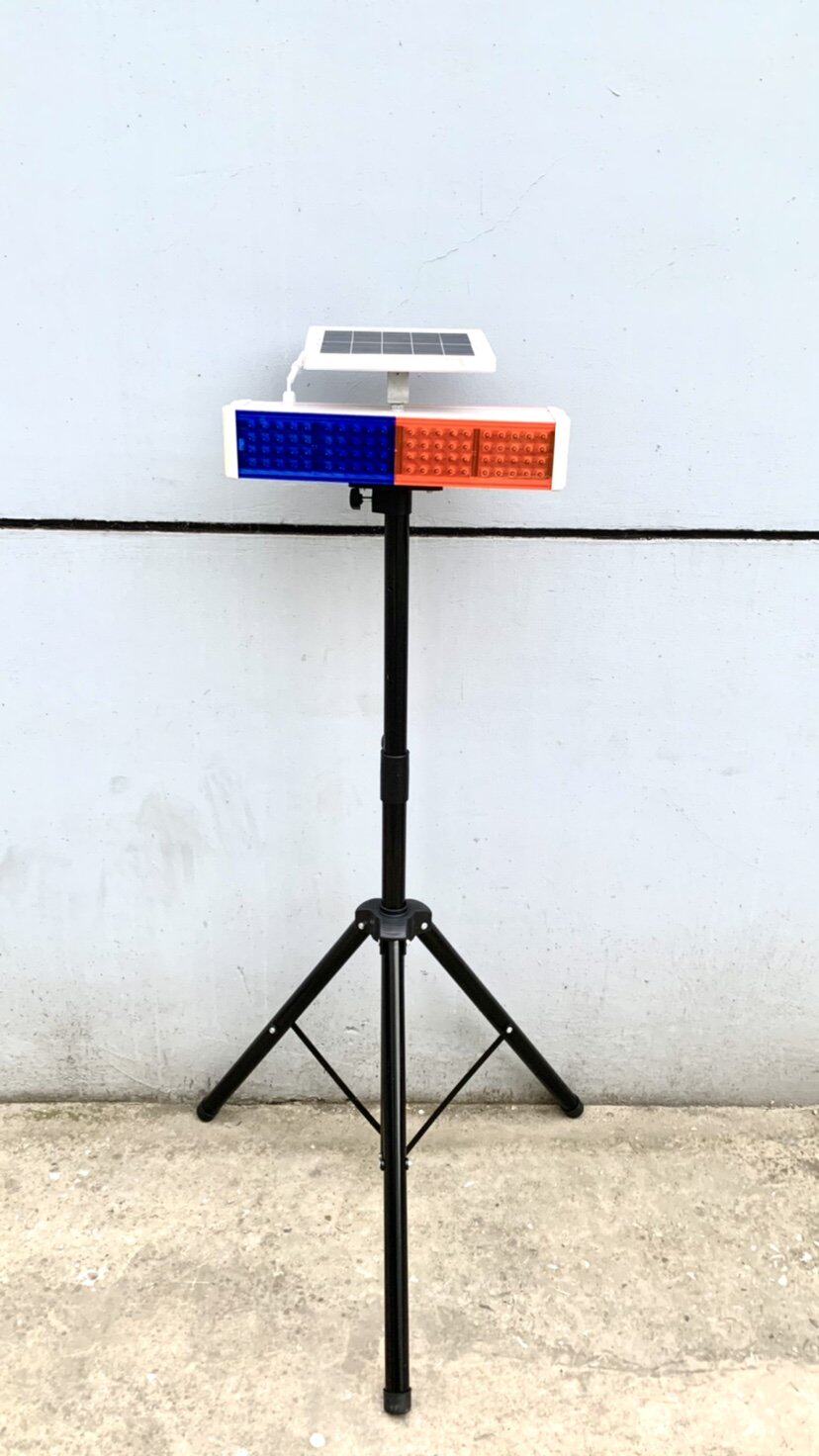 太阳能爆闪灯施工频闪led分体警示灯道路口一体式移动信号灯支架