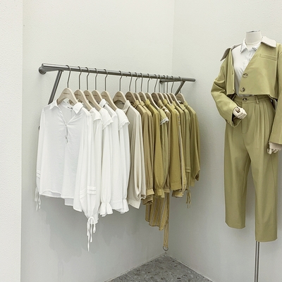 服装店展示架上墙壁挂式立柱正挂衣服侧挂简约陈列架女装货架专.