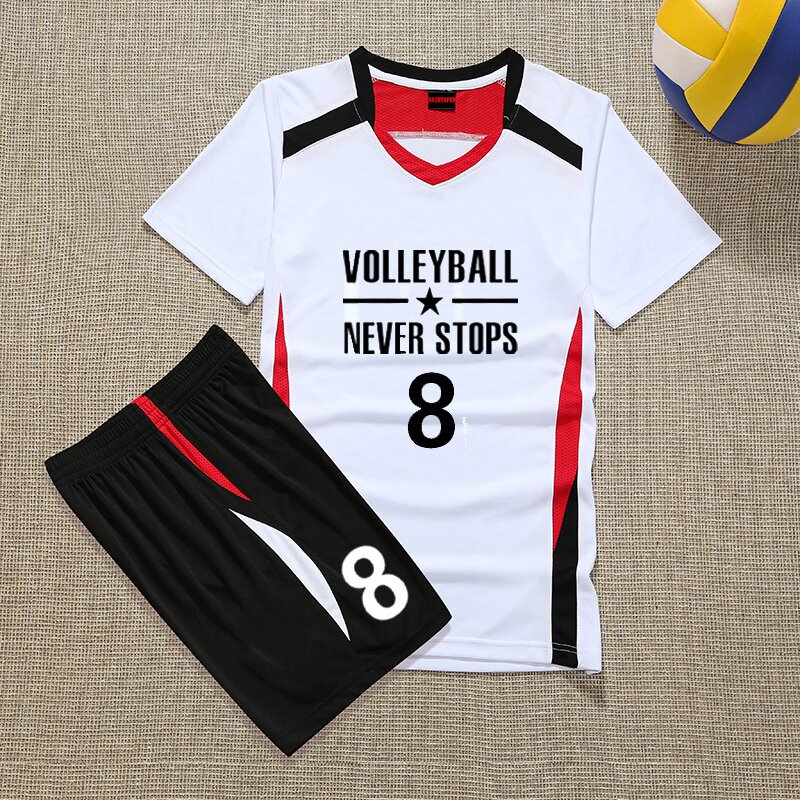 新款排球服套装男女款短袖气排球衣无袖训练比赛排球队服定制团购