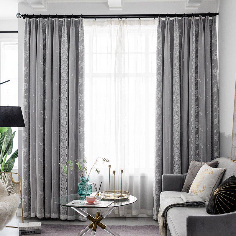 沙窗帘2021年新款时尚2021流行帘布主卧北欧简约全遮光100不透光