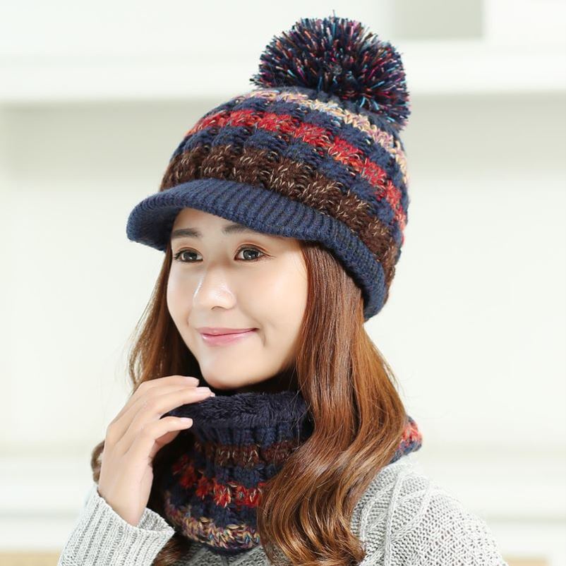 94淘宝新品优惠券10元帽子女士秋冬季妈妈款50岁带帽檐毛线帽加绒时尚