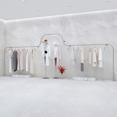 高档服装店壁挂展示架北欧风轻奢服装陈列架创意个性专人定制货架