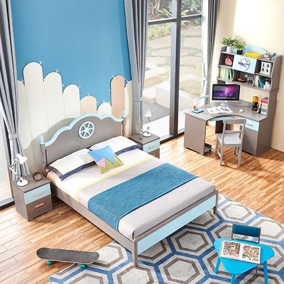 儿童床男孩学生实木图片