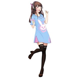 dva连衣裙子守望t恤二次元睡裙周边先锋游戏衣服装动漫卫衣上衣夏