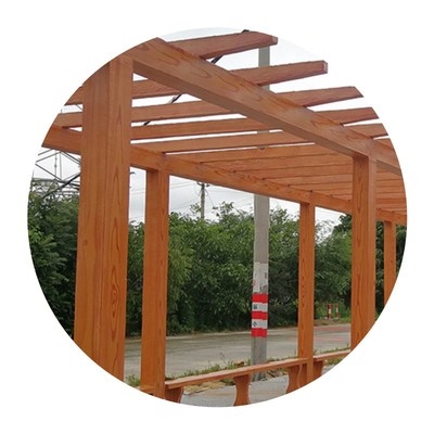 实用-水泥仿木花架庭院防腐木葡萄架凉亭走廊架公园景区混凝土.