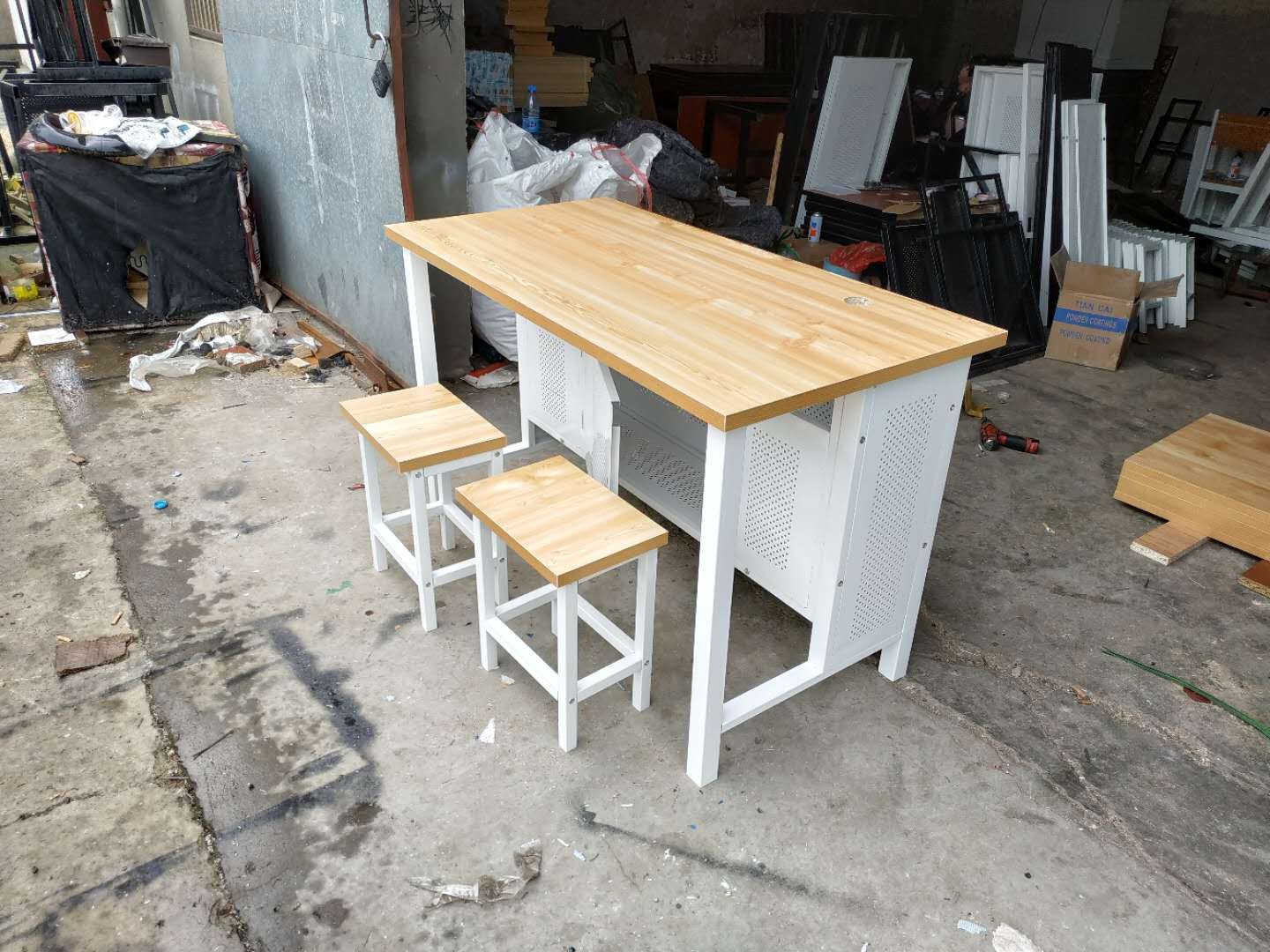 学校机房电脑桌台式教室培训微机室多媒体办公桌网吧桌e单人双人