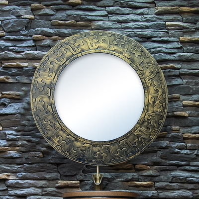 仿古中式镜子圆价格