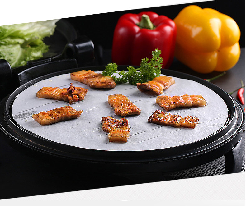 烧烤纸烤肉纸烤箱电烧烤炉纸烘焙纸厨房专用烤纸吸油纸圆形硅油纸