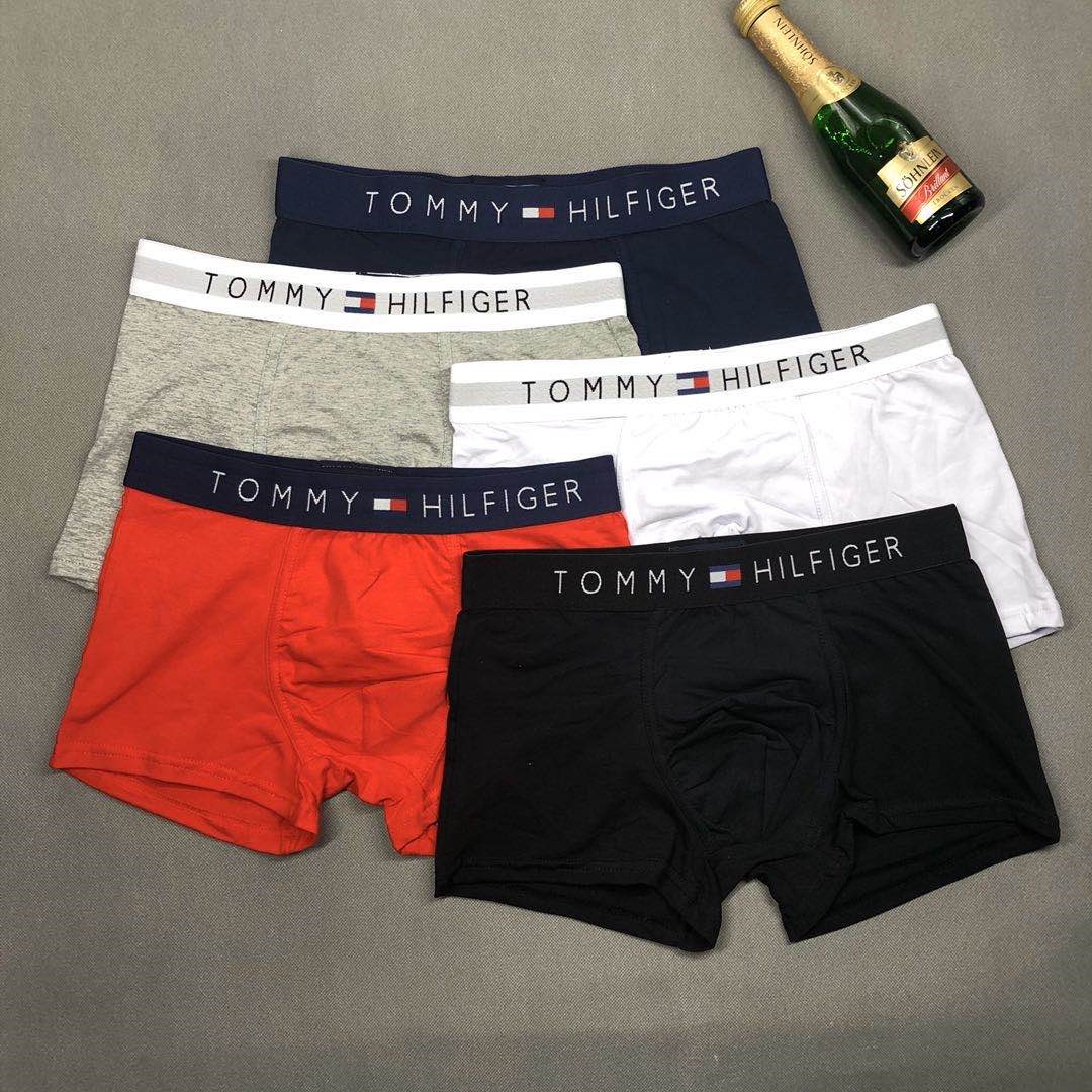 新款tommy 男士内裤汤米平角裤纯棉内裤舒适透气四角裤