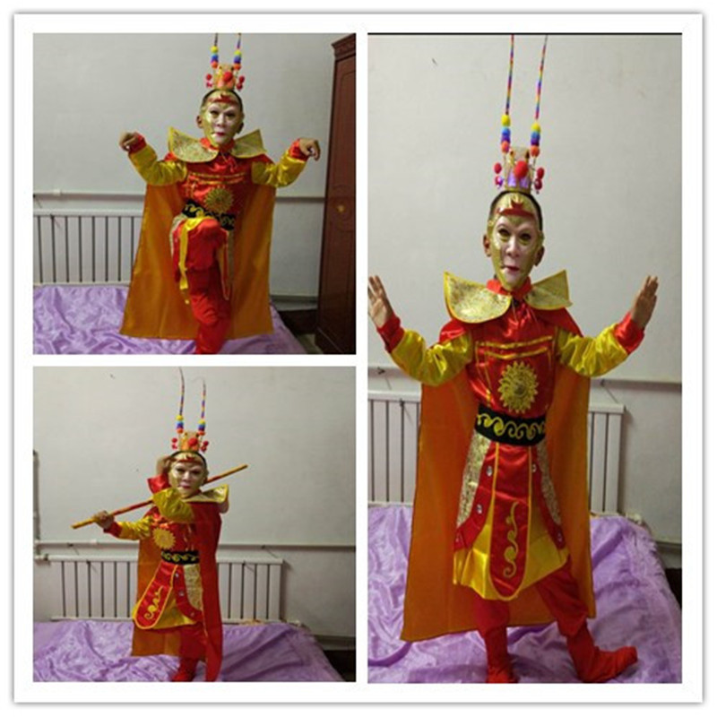美猴王服装猴子衣服孙悟空齐天大圣服头套面具猴头演出儿童节聚会