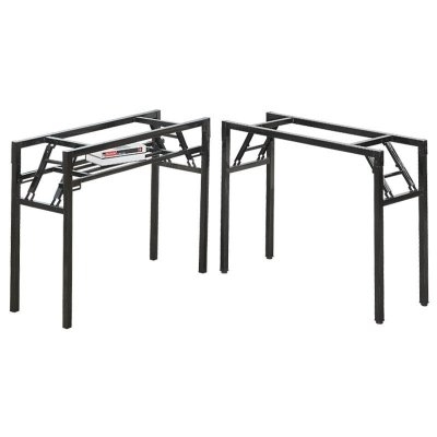 四脚桌子长方形支架简易腿台加高圆增餐小撑可伸缩升铁办公折叠调